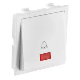 Cona StatuS 6 A Dual Switch 1 Way White With Indicator, 9296-48