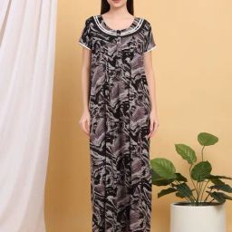 Sweet Dreams Multicolor Cotton Printed Nighty-image-74