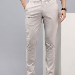 ColorPlus Men Nuvo Fit Geometric Self Designed Trousers-image-32