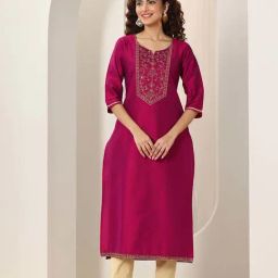 Libas Pink Floral Kurta-image-83
