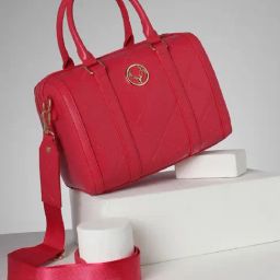 Allen Solly Pink Checks Free Size Handbag-25