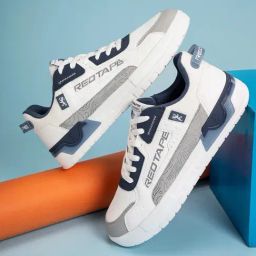 Red Tape Men's Hustle Collection White & Blue Casual Sneakers-17