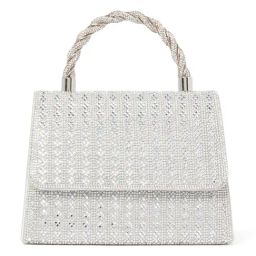 Forever New Silver Shimmer Small Satchel Handbag-43
