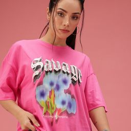 DressBerry Relaxed Fit Graphic Printed Pure Cotton T-shirt-image-67
