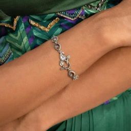 Shaya 925 Oxidized Silver Dhol Nagare Bracelet-picture-49