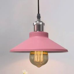 Homesake Collection Industrial Pink E27 Base Pendant Light Fixture-image-97