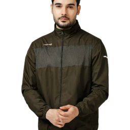 Zeel Green Polyester Solid Relaxed fit Riding Jacket-image-34