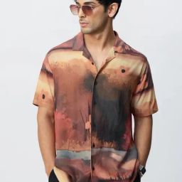 The Souled Store Brown Regular Fit Printed Shirt-picture-8