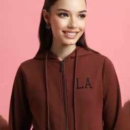 Forever 21 Maroon Graphic Print Hoodie-image-18