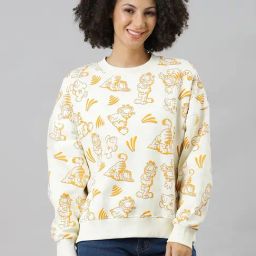 Free Authority Off White Printed Oversized Sweatshirt-13