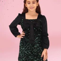 Cutecumber Girls Green Party Dress-image-59