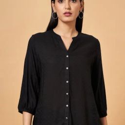Marigold Lane Black Self Pattern Shirt-image-47