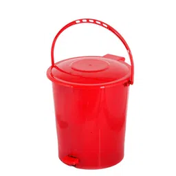 Kuber Industries Red Kitchen Waste Pedal Dustbin With Handle - 10 L image 2