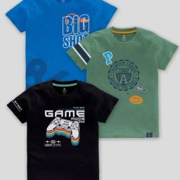 Codez Kids Multicolor Printed T-Shirt (Pack Of 3)-image-19