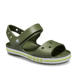 Crocs Kids Bayaband Army Green Floater Sandals-picture-8