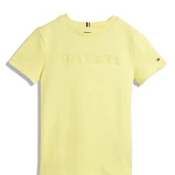 Tommy Hilfiger Kids Yellow Tulip Logo Regular Fit T-Shirt-picture-32