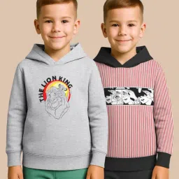 Hellcat Grey and Red Regular Fit Printed Sweatshirt - Pack of 2-picture-32