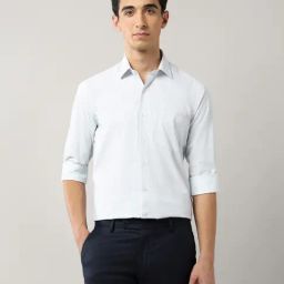 Arrow White Slim Fit Checks Shirt-image-104