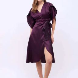 Styli Wine Regular Fit Dress-25