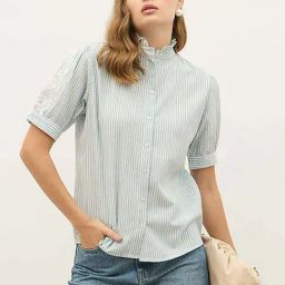 Styli Blue Regular Fit Striped Shirt-image-78