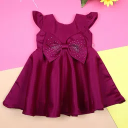 V-Mart Girls Bow Detail Fit & Flare Midi Dress-image-3