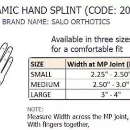 SALO ORTHOTICS Left Dynamic Hand Splint with Finger Extension, 204, Size Large image 2