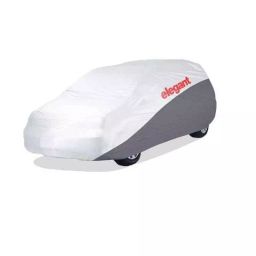 Elegant White & Grey Water Resistant Car Body Cover for Venue-image-87