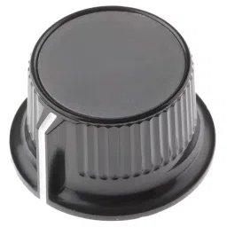 RS PRO 28 mm Black Grey Potentiometer Knob for 6.4 mm Shaft Splined, 2597017-image-99
