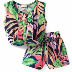 CrayonFlakes Girls Printed Top with Shorts-image-48
