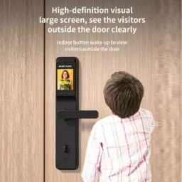 Denler Smart Digital Door Lock with Fingerprint & Pin Code Access In Black & Rose Gold DL04H image 2
