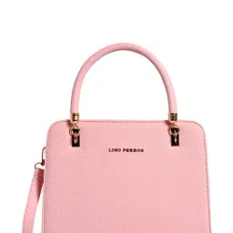 Lino Perros Pink Solid Handbag-19