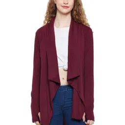 Hypernation Burgundy Cotton Shrug-26