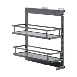 Everwin Universal Bottle Pullout Powder Coated 2 Shelf 200x500 mm Dark Gray, EW-903-picture-37