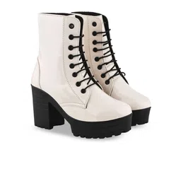 Stylestry Women Casual Block-Heeled Biker Boots-57