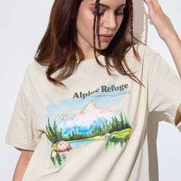 The Roadster Lifestyle Co. Women Graphic Printed Round Neck Cotton Oversized T-shirt-picture-23
