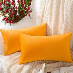Shadowkart Set of 2 Fibre Filled Faux Velvet Ultra Soft Sleep Pillow-image-79