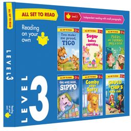 All Set to Read Level 3 Assisted Reading Independent Reading with Small Paragraphs Set of 6 Books Blue Box - English-16