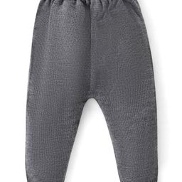 Babyhug Knit Full Length Fleece & Woollen Pant Solid Colour - Grey-image-22