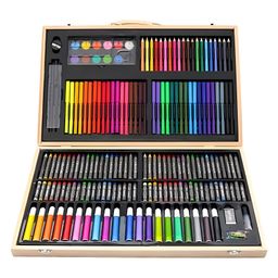 SCHOOLISH 220Pcs Oil Colored Pencils Set Sketch Soft Core Professional Art Supplies For Adults Artist Drawing Coloring With Portable Case- Pack of 1- Color May Vary-16