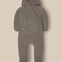 Cherry Crumble By Nitt Hyman Knit Full Sleeves Solid Hooded Sleepsuit - Brown-picture-29