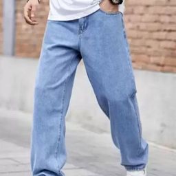 SZN Men Classic Baggy Mid-Rise Light Fade Stretchable Jeans-image-21