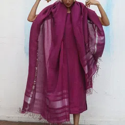 Chidiyaa Woven Design Linen Dupatta image 1
