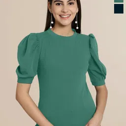 Tromko Puff Sleeve Top-image-57