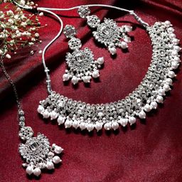 zarmar fashion Women SilverJewellery Set-image-13