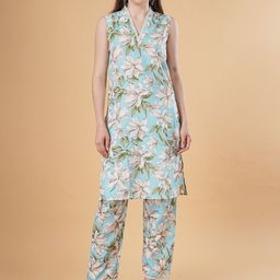 BAESD Women Floral Printed Pure Cotton Kurta with Palazzos-picture-22