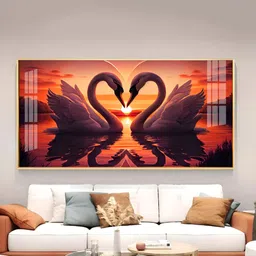 THE NEXT DECOR Yellow & Red Swan In Vibrant Affection Wall Art-image-10