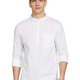 EdinWolf Men India Slim Fit Band Collar Solid Cotton Casual Shirt-picture-39
