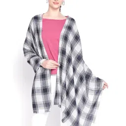 Style Quotient Grey & Black Checks Shawl-picture-14