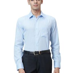 Park Avenue Blue Regular Fit Printed Shirt-picture-14