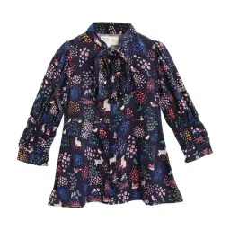Cherry Crumble By Nitt Hyman Kids Navy Printed Top-image-60